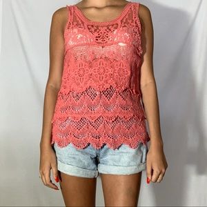 Crochet & Lace tank top size: small
